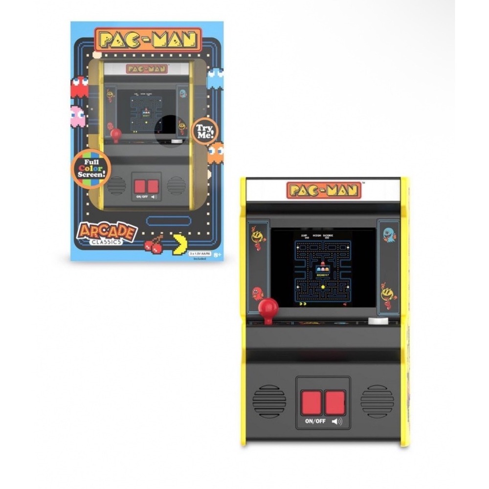 Pac-Man Arcade Classics Handheld Electronic Game Full Color Screen Retro Mini